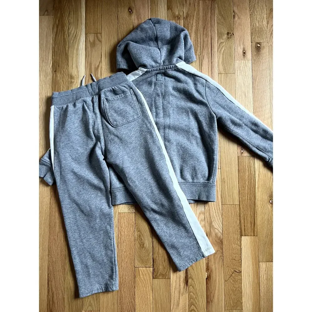 Gap Kids 2-piece Sweats Zip Hoodie & Jogger Pants Gray Yellow Lounge (size S)